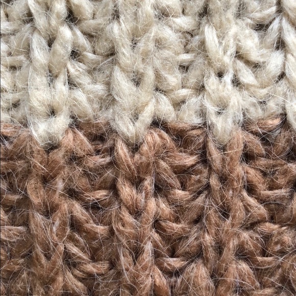 Zara Striped Oversized Knit Brown Fall Sweater - Picture 8 of 10